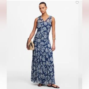 Madewell Sheer V-Neck Maxi Dress in Floral